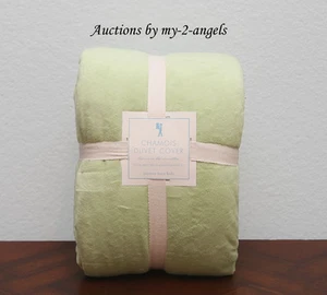 NEW Pottery Barn Kids CHAMOIS Full/Queen F/Q Duvet Cover LIGHT GREEN So Soft! - Picture 1 of 1