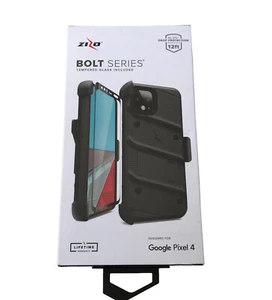 ZIZO BOLT Google Pixel 4 Case w/ Glass Protector, Kickstand, Holster & Lanyard - Picture 1 of 4