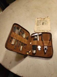 Antique UTICA CUTLERY CO NY Knife Tool Set w Paper Estate Find As Is Project  - Picture 1 of 13