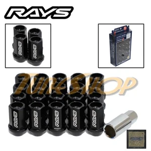 VOLK RACING RAYS STRAIGHT L42 DURA WHEELS LOCK LUG NUTS 12X1.5 1.5 RIM BLACK H - Picture 1 of 2