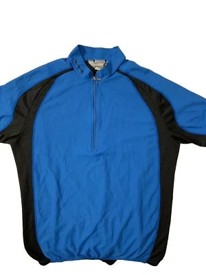 SUGOI 1/4 Cremallera CICLISMO BICICLETA JERSEY Hombre Azul Negro Malla Sugoi Mezcla Talla Mediana Foto 1 de 4