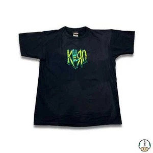 Camiseta Korn 2001 De Colección Para Hombres Grande Negra Gigante Artimonde Sol Banda Desteñida Camiseta - Imagen 1 de 11