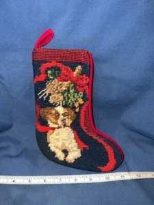 Jack Russell Terrier Needlepoint Christmas Stocking (Sm) - Picture 1 of 4