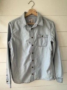 Cherokee Shirt Youth XL 16 Light Blue Denim Button Long Sleeve Casual - Picture 1 of 8
