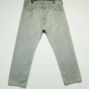Vintage Levi's 501xx 40x32 (Actual 37x29) Light Gray Button Fly Men's Jeans - Picture 1 of 11