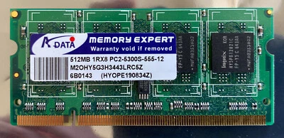 PC2-5300 512MB SO-DIMM 667 MHz DDR2 Memory (M2OHY5G3H3443LRC5Z) - Image 1 of 3