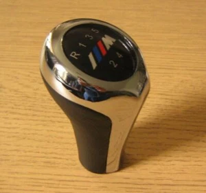 Pomello Cambio in Finta Pelle 5 Marce per BMW M Serie 3 5 E46 E36 E39 E34 E30 X5 - Picture 1 of 2