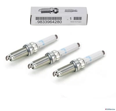 Kit 3 Candele Accensione Originali PSA Citroen DS Opel Peugeot 1.2 PureTech - Imagen 1 de 3