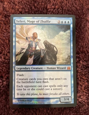 MTG Magic The Gathering Foil Teferi, Mage of Zhalfir *NP - Image 1 of 2