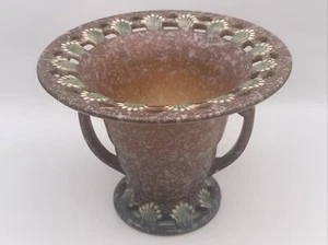 Vaso ceramica marrone vintage 5" Roseville Pottery Ferella art deco 503-5 - Foto 1 di 11