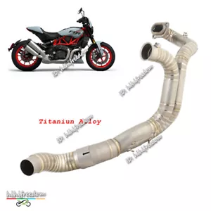 Cabezal de escape de titanio para Indian FTR1200 2018-2024 tubo de enlace medio deslizable en stock - Imagen 1 de 9