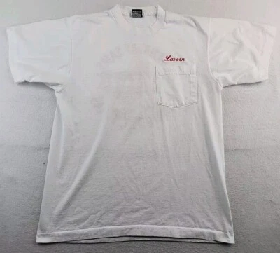 Vintage 80s Single Stitch Best T Shirt Lavern Granbury Texas Logo Womens Large - Image 1 of 4