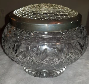 Crystal / cut glass Rose Bowl - Very Heavy - Unsigned - Height 13cm - Picture 1 of 6
