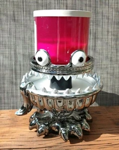 Bath & Body Works HALLOWEEN MONSTER LIGHT UP 3 Wick Pedestal Candle Holder - Picture 1 of 12