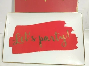 LET'S PARTY SVUOTA TASCHE PORCELLANA e ORO TRAY BACI MILANO REGALO con scatola - Picture 1 of 8