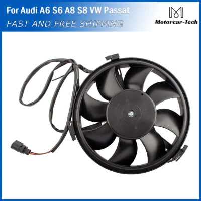 Radiator Cooling Fan for Audi A6 S6 2002-2003 A8 S8 VW Passat 2001 02 2003-2005 - Image 1 of 4