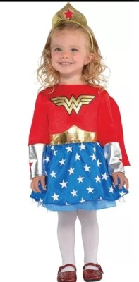 Fantasia de Halloween infantil Mulher Maravilha 0-6 meses vestir-se 3 peças - Imagem 1 de 4