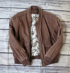 Rock Creek Leather Bomber Jacket Size L - Picture 1 of 5