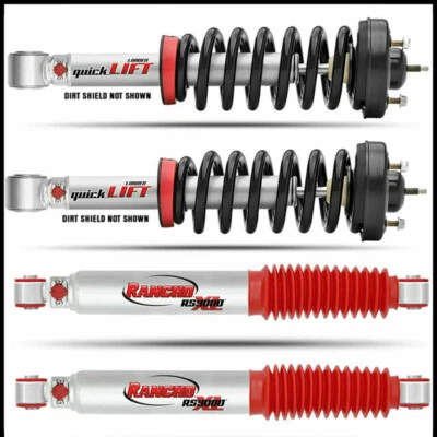 Rancho QuickLift 1.75" Lift Kit Leveling Shocks & Struts fit 09-13 Ford F150 4WD Foto 1 de 4