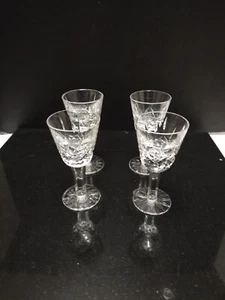 Waterford Crystal 4-Alana 3 5/8” Small Liqueur Cocktail Cordial Shot Glasses VTG - Picture 1 of 10