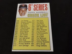 1967 Topps #454 6th Series Checklist Unmarked (Juan Marichal) BB Card NM - Bild 1 von 2