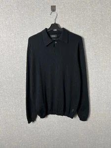 Vintage Versace Classic V2 Merino Wool Polo Long Sleeve Sweater Men's Size S - Picture 1 of 19