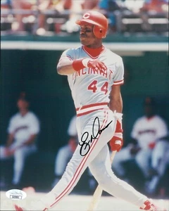 Eric Davis Cincinnati Reds Signed 8x10 Glossy Photo JSA Authenticated - Picture 1 of 2