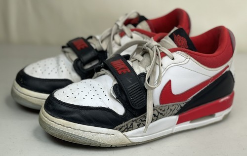 Nike Air Jordan scarpa da palestra Legacy 312 sneaker bassa CD9054 giovane taglia 6 bianco rosso nero