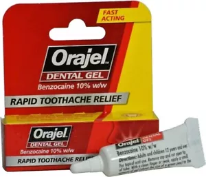 2x Orajel Dental Gel Rapid Toothache Relief Benzocaine 10% w/w Free SHIP - Picture 1 of 1