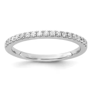 14K White Gold Lab Grown Diamond Wedding Band Ring (Clarity-VS/SI, Color-G-H) - Picture 1 of 8