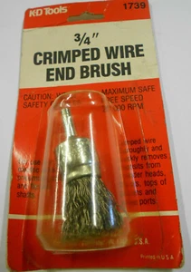 Cepillo de alambre engarzado KD Tools 1739 3/4"" con vástago de 1/4"" para taladros y herramientas neumáticas - Imagen 1 de 4