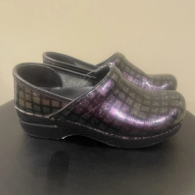 Zuecos profesionales para mujer Dansko talla 37 púrpura verde zapatos de enfermería Foto 1 de 4