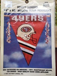 San Francisco 49ers-Appliquéd Nylon Flag/Pennant-28"x40"-NFL