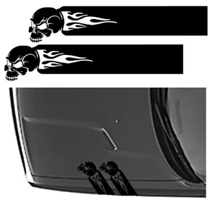 SKULL FLAMES 5" Fender Hash Bar vinyl RACING STRIPES (Fits CHALLENGER) - Picture 1 of 9