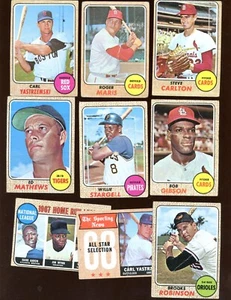 Lotto carte baseball 1968 Topps set avviamento 374 diverse - Foto 1 di 1