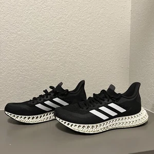 Size 10 - adidas Futurecraft 4D 2021 Black with white soles. - Picture 1 of 7