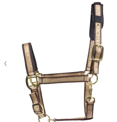 Catago Exklusiv Halfter in Gold Braun Pony Stallhalfter Show Sympatex Tunier neu - Bild 1 von 4
