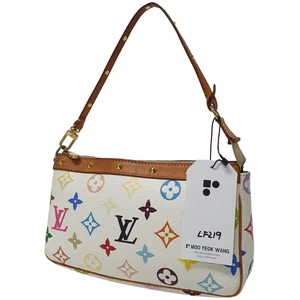 Auth Louis Vuitton Monogram Multi White Pochette Accessoires Pouch M92649 LF219 - Picture 1 of 12
