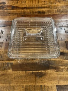 Anchor Hocking 1932 Sammlung 9 Zoll Glas gerippt Kühlschrank Geschirr mit Deckel - Bild 1 von 5