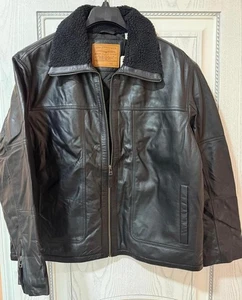 Lederjacke mit Sherpa-Kragen - Levi's - Herren - Large - Bild 1 von 1