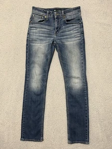 BKE Jeans 32x34 (Fit 32x33) Blue Stretch Jake Straight Whiskers Slim - Picture 1 of 12