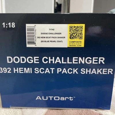 Shaker Dodge Challenger 1/18 HEMI Scat Pack di Auto Art Model Diecast - Immagine 1 di 4