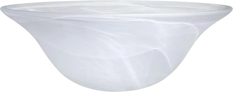 23140-11 Etched Alabaster Transitional Style Replacement Glass Shade for Medium