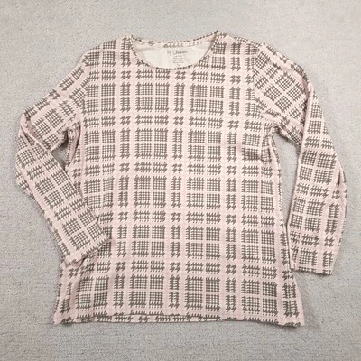 By Chicos Tee Shirt Women's 3 Size XL Long Sleeve Round Neck Geometric Casual - Image 1 of 4