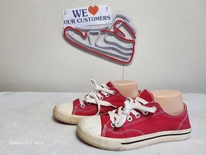 Damenschuhe Low-Top rot Canvas Freizeit Schnürschuhe Damengröße 9 - Bild 1 von 10