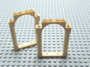 New LEGO Lot of 2 Tan 1x6x7 Arch Support Doorway Pieces - Picture 1 of 1