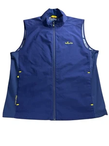 Polo Ralph Lauren Golf Blue Yellow Water Resistant Vest Medium Nashville Golf - Picture 1 of 10