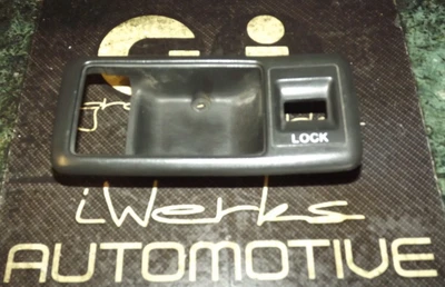 OEM 86-87 Honda Accord LX SE0 sedán puerta del conductor interior manija cubierta FL negro Foto 1 de 4