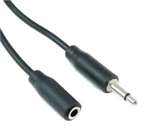 6 IN 3.5mm SLIM MONO TS (2 conductor) Male to Female Audio EXTENSION Cable - Picture 1 of 3
