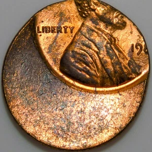1980er Lincoln Memorial Cent außermittig geprägte Fehlermünze i862 - Bild 1 von 2